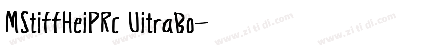 MStiffHeiPRc UitraBo字体转换